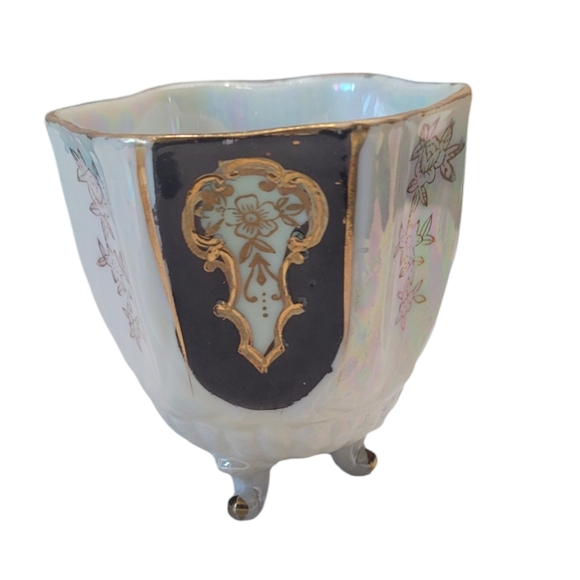 Vtg Wales China Demitasse Cup Iridescent - Picture 6 of 13